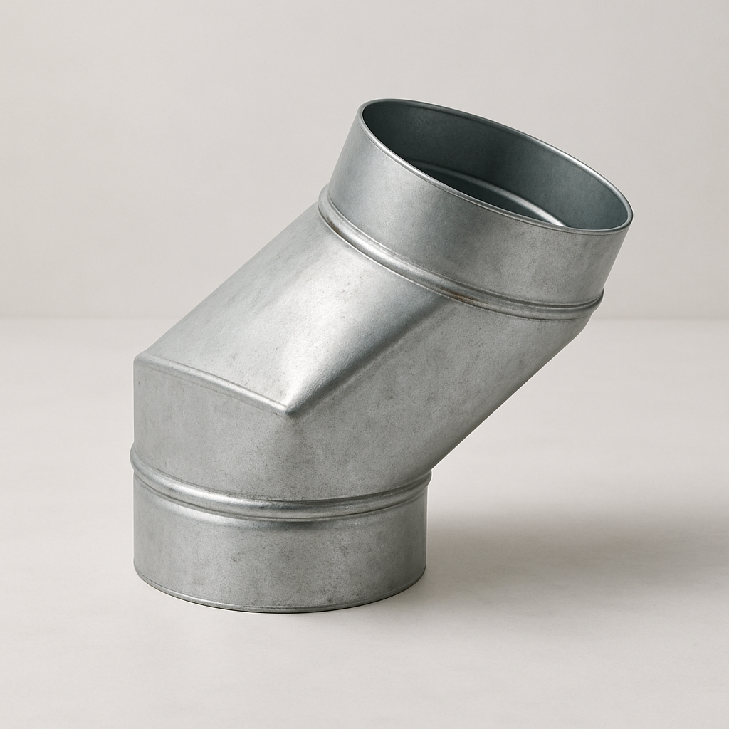 rigid metal offset connector shown from above with stepped bends for clearance