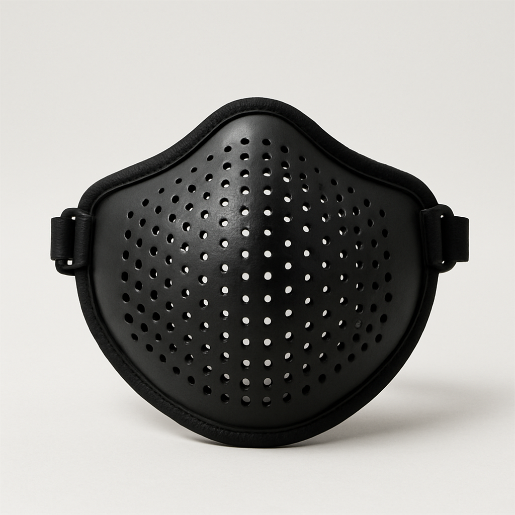 low profile steel grille with a flat perforated face and round holes