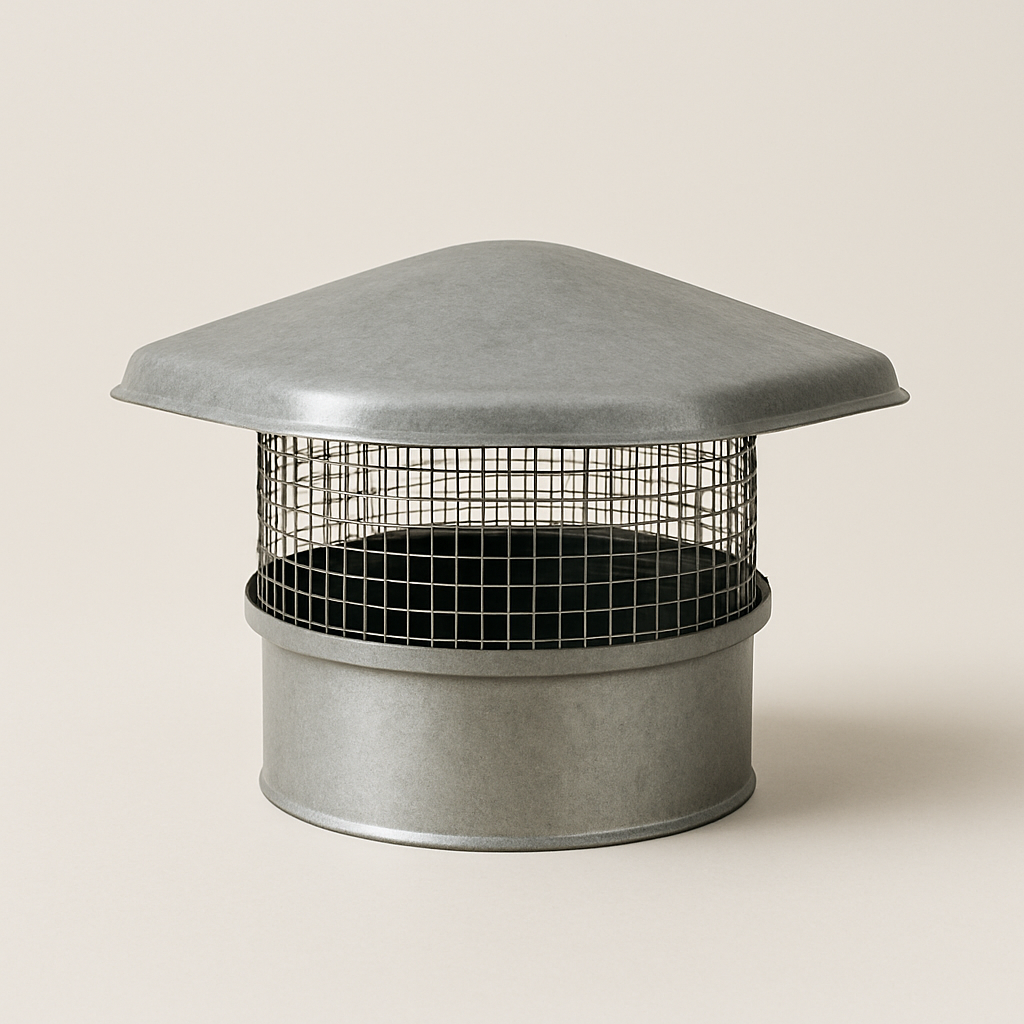 front close-up of mesh across a rectangular opening with a flat mounting flange